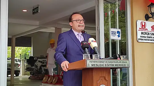 Motorlu araçlar atölyesi törenle açıldı