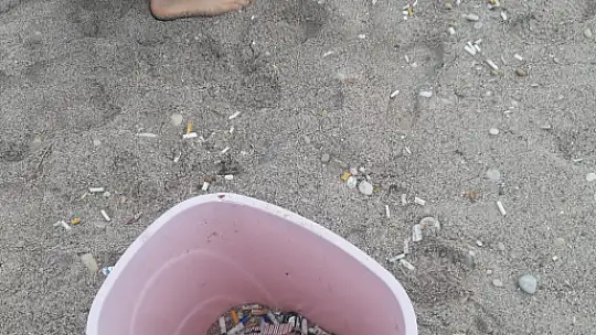 Duyarlı Rus vatandaşlar, sahili temizledi