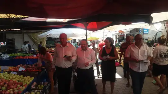 DEVA PARTİSİ MUĞLA İL VE İLÇE TEŞKİLATI DALAMAN'DA ÇARŞI PAZAR VATANDAŞLA BULUŞTU
