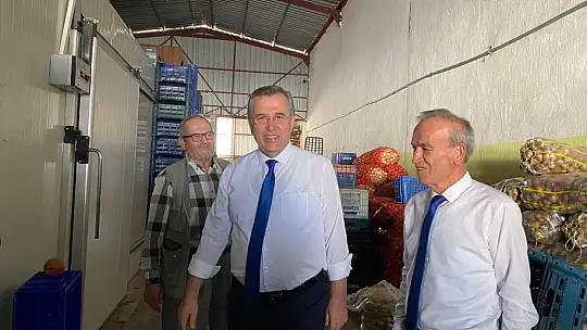 MAVİ GRUP BAŞKAN ADAYI ÇIRALI HAL ESNAFINI ZİYARET ETTİ