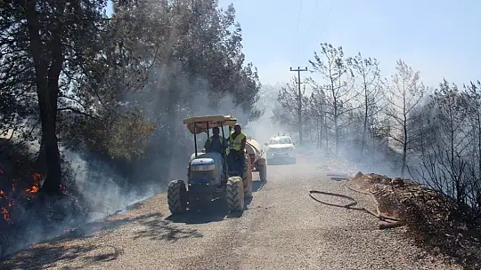 Yangın geniş bir alana yayıldı, vatandaşlar da seferber oldu