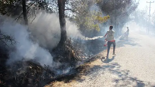 Yangın geniş bir alana yayıldı, vatandaşlar da seferber oldu