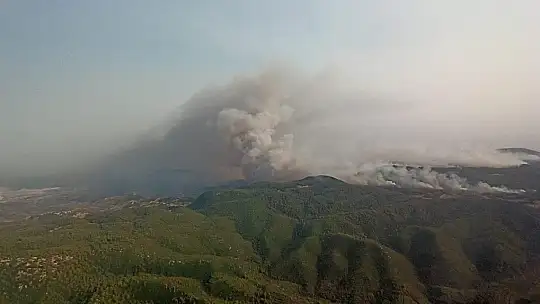 Yangın sonrası siyaha bürünen Muğla gökyüzünden böyle görüntülendi