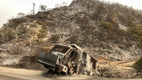 Yangından sonra Termik Santral bölgesi böyle görüntülendi