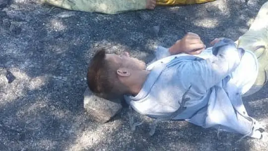 Yangının kahramanları nöbete devam ediyor
