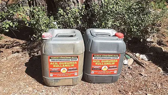Yangınlara karşı 'su bidonlu' önlem