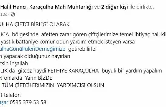 BAŞKAN DAŞAR, KUMLUCA'DA YAŞANAN AFET İÇİN YARDIM İSTEDİ