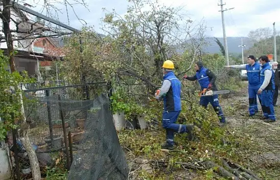 Hortum İnlice'de zarara yol açtı 