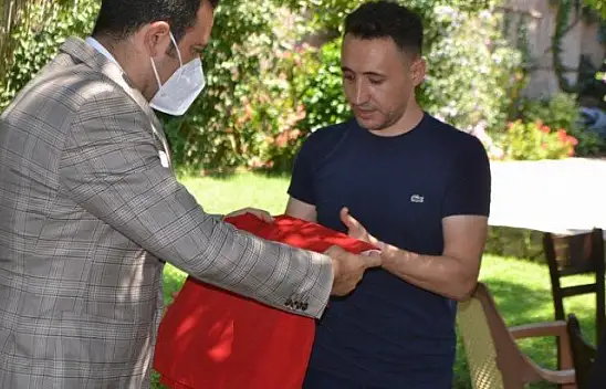 Kaymakam Fırat'tan, 15 Temmuz Gazisi Aybey'e ziyaret