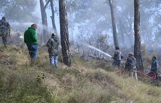Göcek'te korkutan yangın