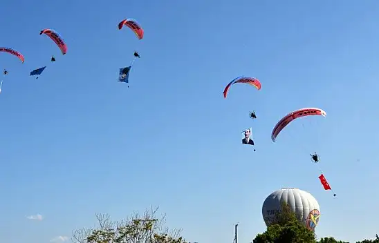 THK paramotorları Fethiye semalarında