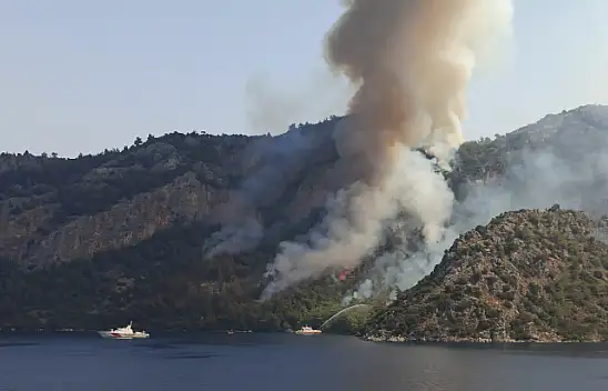 Yangın bölgesinde itfaiyecilerin ve vatandaşların ölüm kalım savaşı