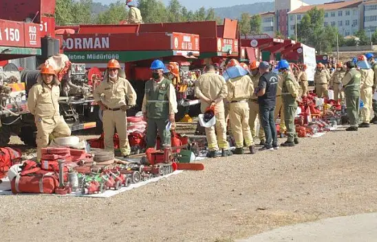 Yangın ekiplerine işbaşı eğitim Tatbikatı