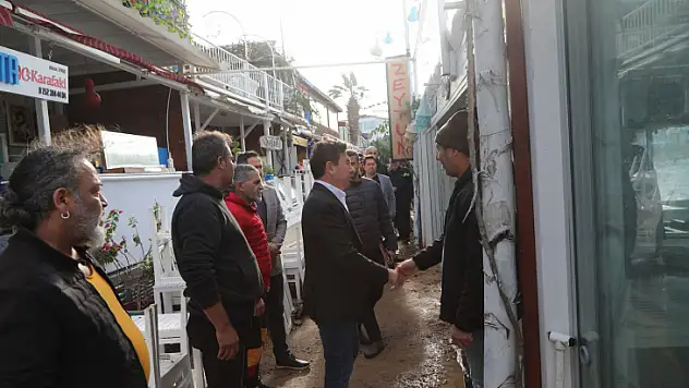 Başkan Aras Fırtınadan Etkilenen İş Yerlerini Ziyaret Etti