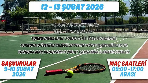 Fethiye'de Sevgililer Günü'ne özel tenis turnuvası başlıyor