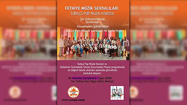 Fethiye'de Türkçe Pop Müzik Konseri 26 Haziran'da Özer Olgun Kültür Merkezi'nde