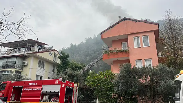 Fethiye Taşyaka'da baca yangını korkuttu