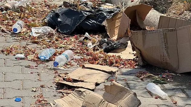 Taşyaka Mahallesi'nde dikkat çeken çöp birikintisi