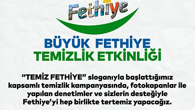 'Temiz Fethiye' Kampanyası Başlıyor
