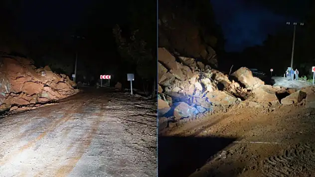 Yoğun yağış sonrası heyelan meydana geldi