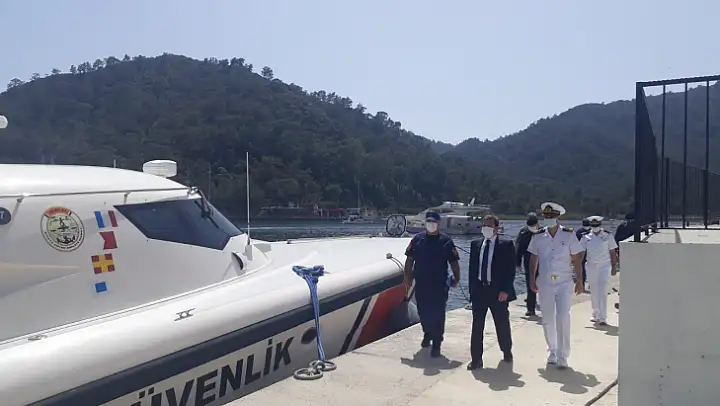 Muğla Valisi Orhan Tavlı, İnşa Faaliyetleri Devam Eden Sahil Güvenlik Karakolu ve Göcek Koylarında İncelemelerde Bulundu