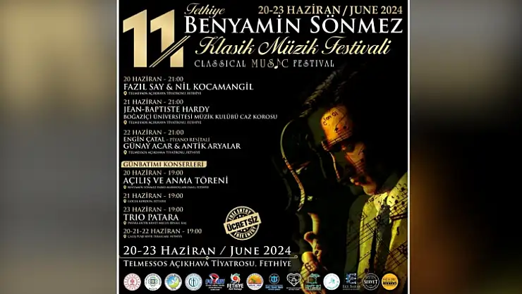 11. Benyamin Sönmez Klasik Müzik festivali 20 Haziran'da başlıyor