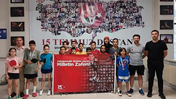 15 Temmuz Demokrasi ve Milli Birlik Günü anısına masa tenisi turnuvası düzenlendi