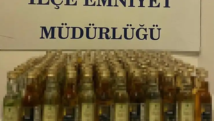 157 şişe kaçak alkol ele geçirildi