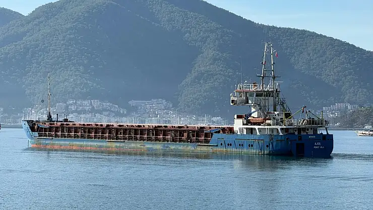 88 Metre Uzunluğundaki AJOS Kargo Gemisi, Fethiye'de