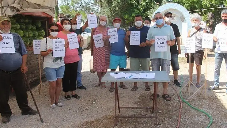 Akmaz Plajı için imza kampanyası başlatıldı