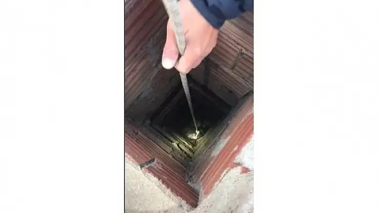 Bacanın içerisine düşerek mahsur kalan kediyi itfaiye kurtardı