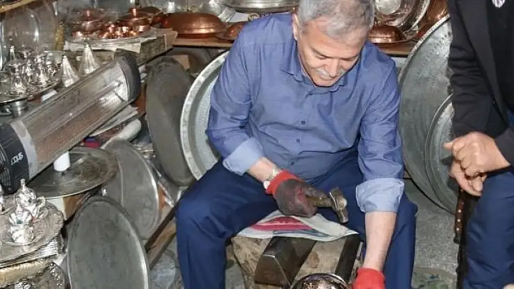 Başkan Adayı Hıdır bakırın ustalarını ziyaret etti..