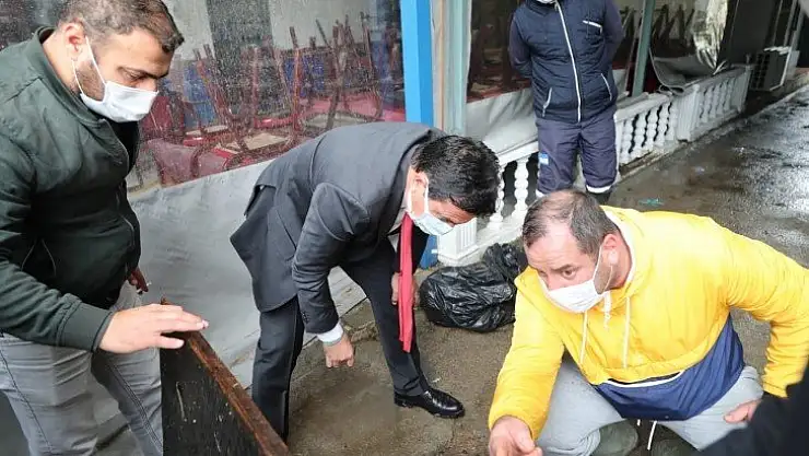 Başkan Aras, taşkın yaşanan bölgelerde incelemelerde bulundu