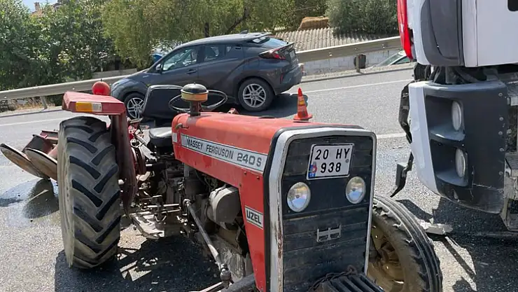 Beton Mikseri ile Traktör Çarpıştı