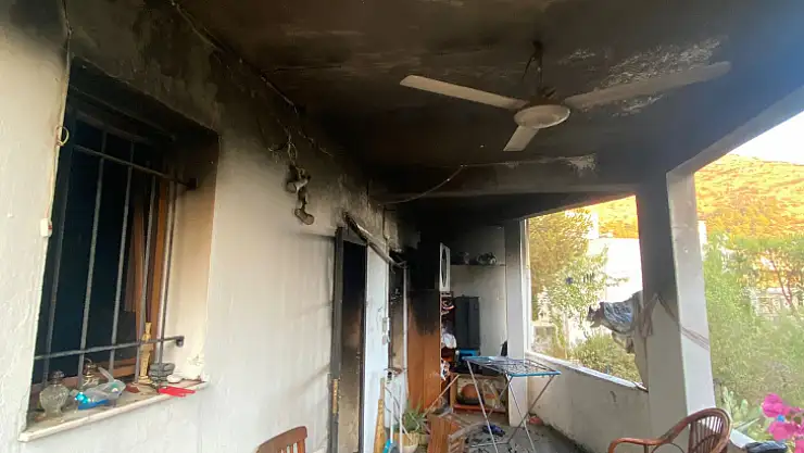 BODRUM'DAKİ EV YANGINI KORKUTTU
