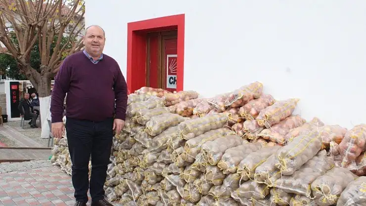 CHP, soğan ve patates dağıttı