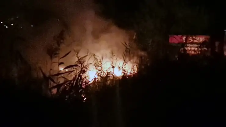 Çöplükte yangın çıktı