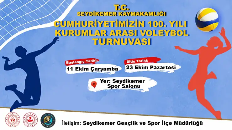 Cumhuriyetimizin 100. Yılı Kurumlararası Voleybol Turnuvası Başlıyor