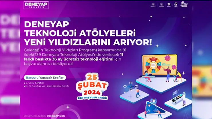 Deneyap teknoloji atölyeleri başvuruları başladı