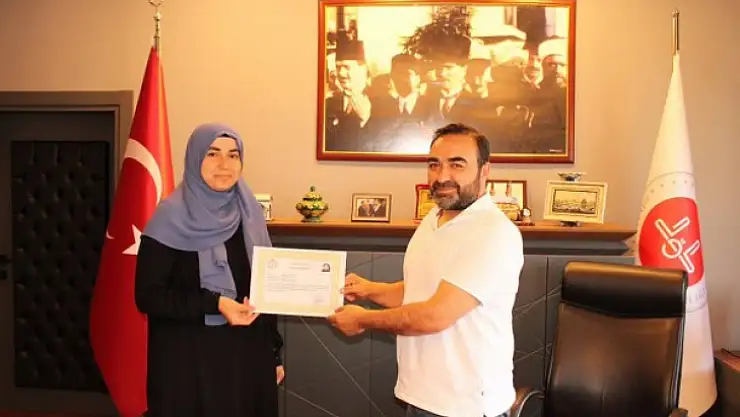 Deprem Bölgesinde Görev Alan Personele Başarı Belgesi