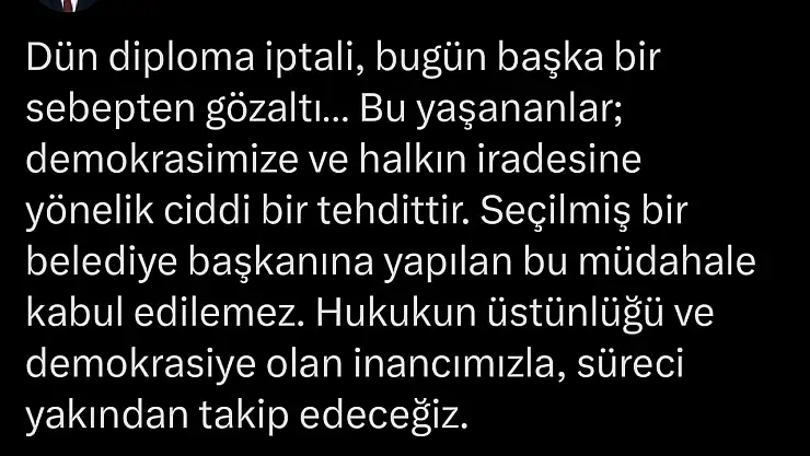Ekrem İmamoğlu gözaltı sürecine Muğla ve Fethiye'de tepki