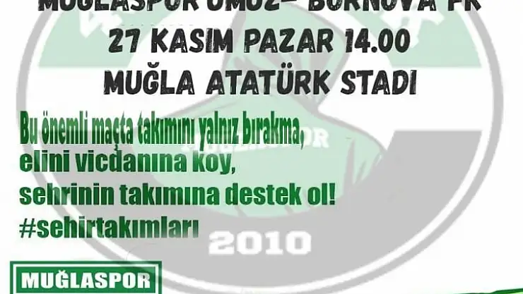 ERMAŞ MUĞLASPOR, BORNOVA FK İLE KARŞILAŞACAK