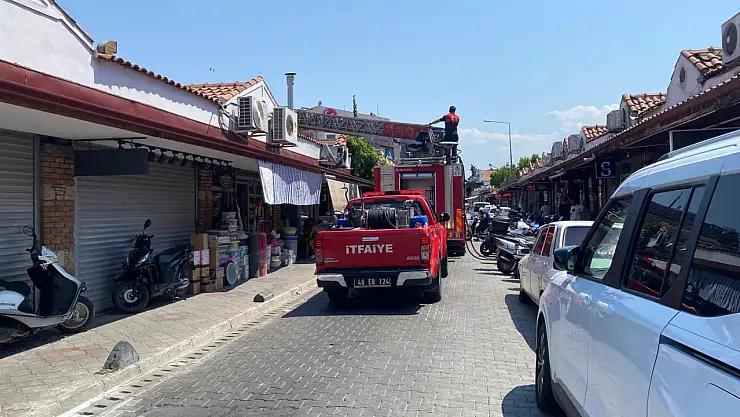Fethiye Balık Pazarı'nda baca yangını