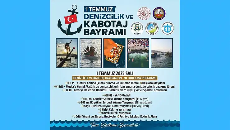 Fethiye'de 1 Temmuz Denizcilik ve Kabotaj Bayramı Etkinliklerle Kutlanacak