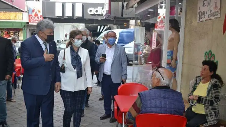 Fethiye'de esnaf ziyaretlerinde bulundu