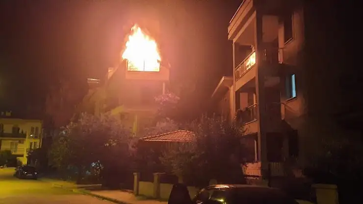 Fethiye'de ev yangını