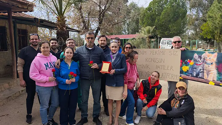 Fethiye'de hayvan severlerden Geçici Hayvan Bakım Merkezi'ne ziyaret