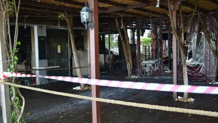 Fethiye'de Kafe Restoran da yangın