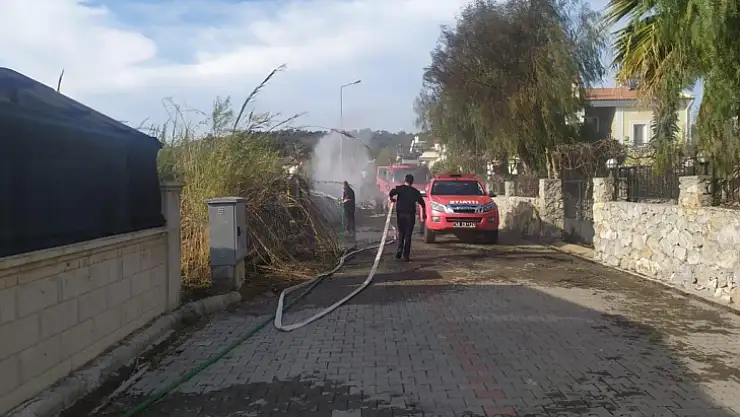 Fethiye'de kış ortasında arazi yangını