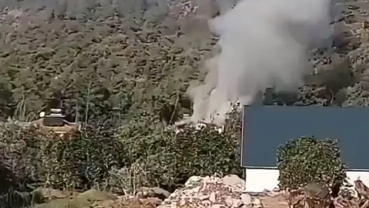 FETHİYE'DE KORKUTAN YANGIN